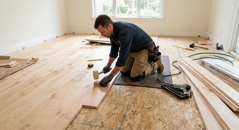 Birch Floor Installation in Tomball, TX