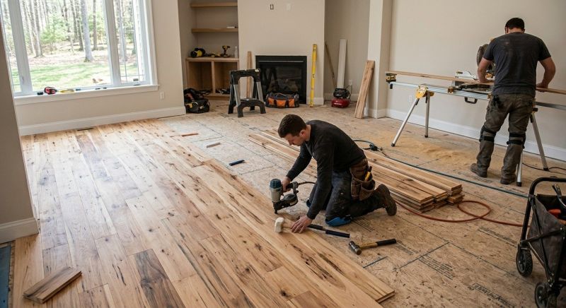 Hickory Floor Installation in Tomball, TX