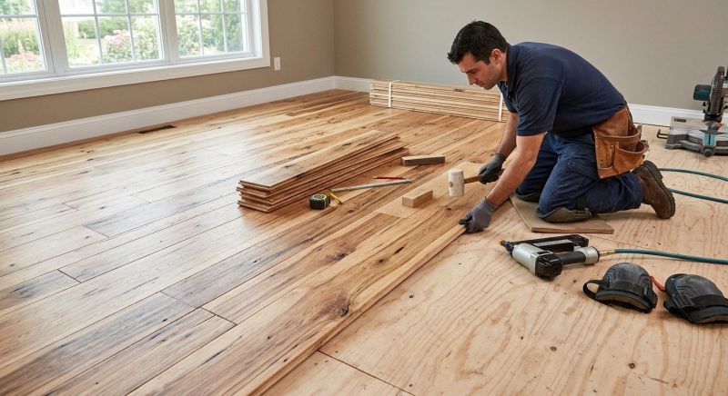 Hickory Floor Installation in Tomball, TX