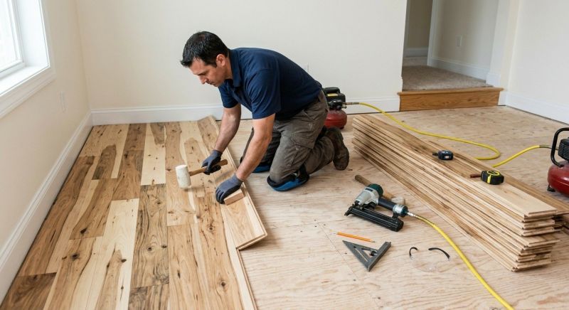 Hickory Floor Installation in Tomball, TX