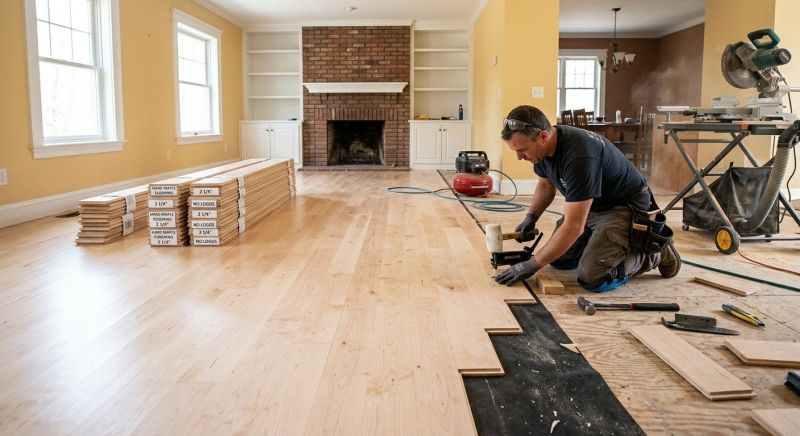 Maple Flooring Installation in Spring, TX