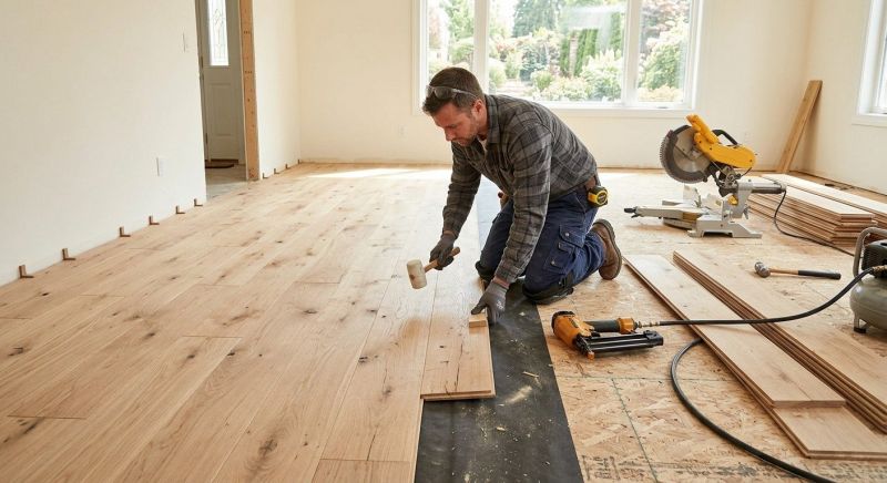 Oak Floor Installation in Conroe, TX