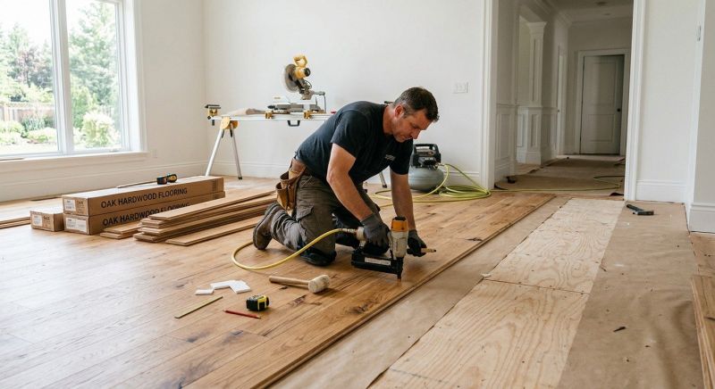 Oak Floor Installation in Conroe, TX