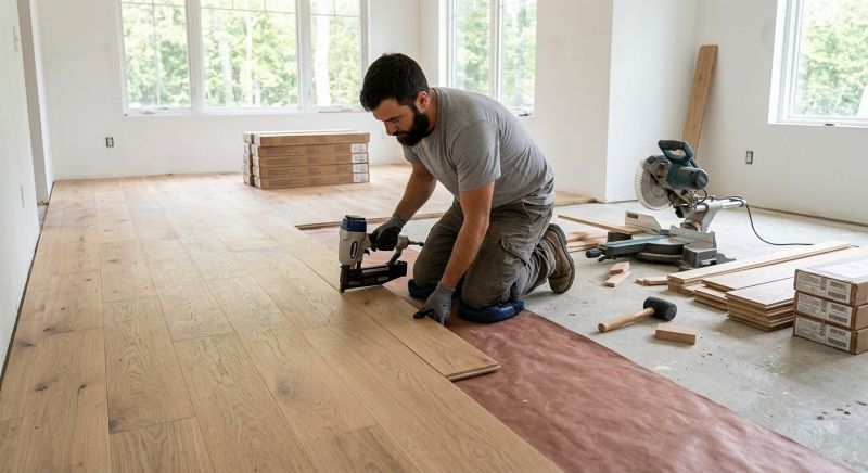 Oak Floor Installation in Conroe, TX