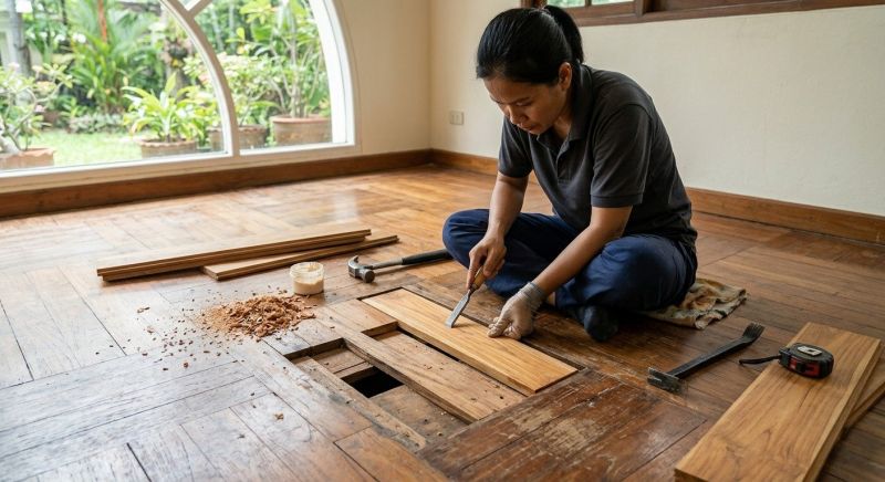 Oak Floor Repair in Tomball, TX