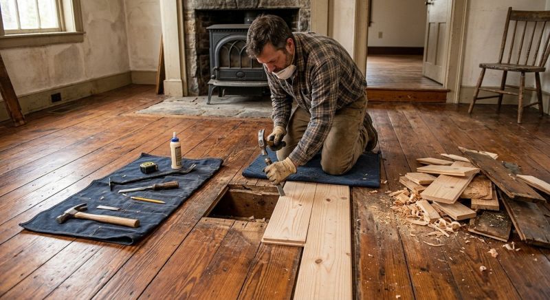 Pine Floor Repair in Tomball, TX