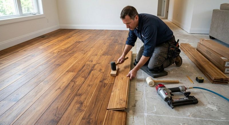 Teak Flooring Installation in Tomball, TX