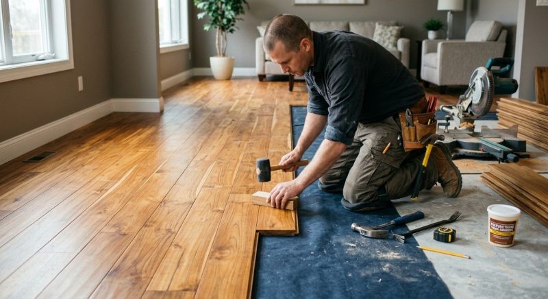 Teak Flooring Installation in Tomball, TX