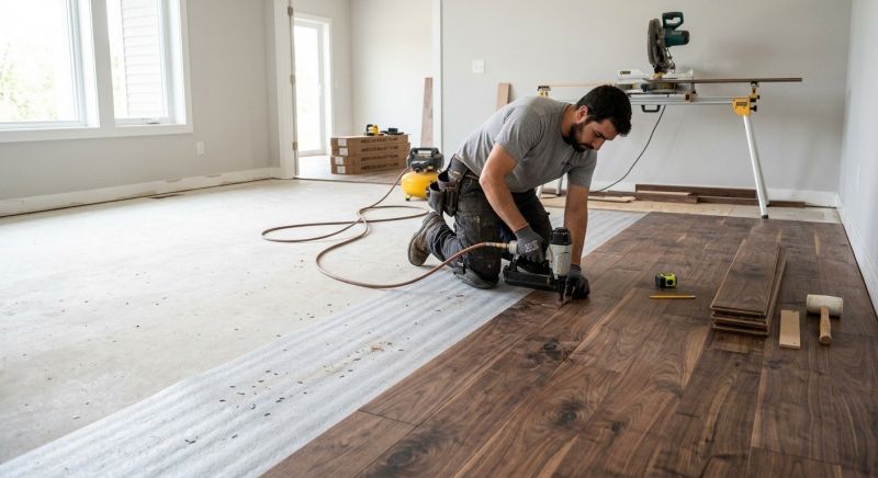 Walnut Flooring Installation in Tomball, TX