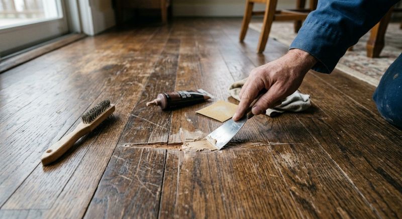 Wood Floor Scratch Repair in Kingwood, TX