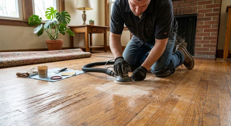 Wood Floor Scratch Repair in Kingwood, TX