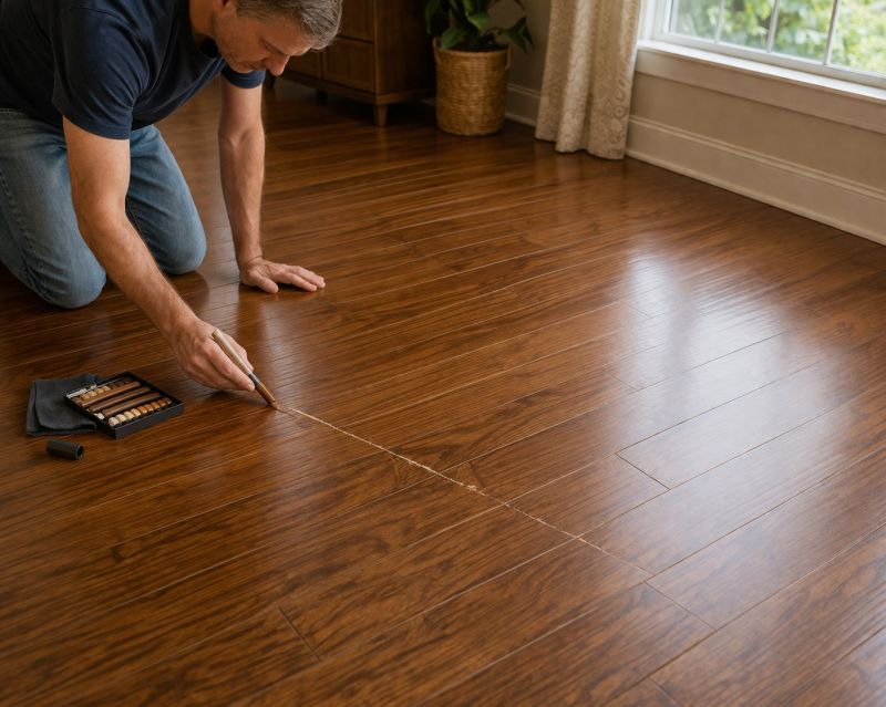 Wood Floor Scratch Repair in Tomball, TX
