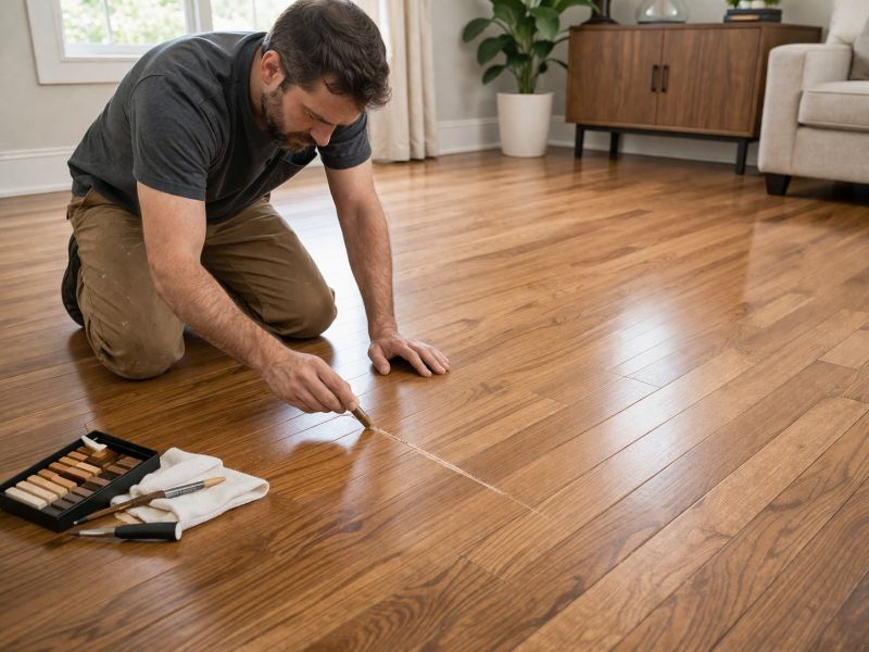 Wood Floor Scratch Repair in Montgomery County, TX